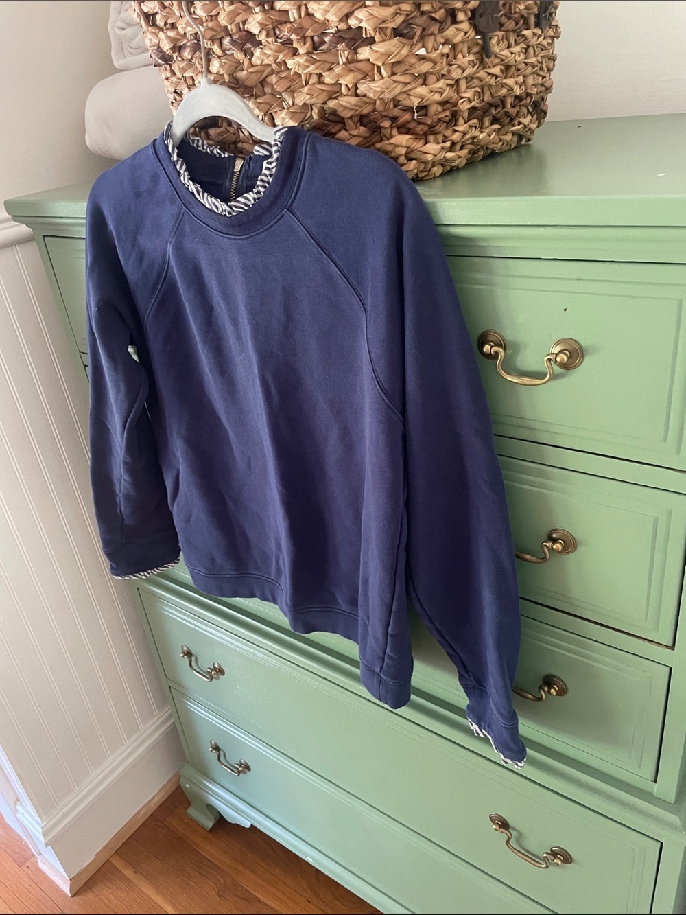 J Crew Ruffle neck & sleeve pullover. - Picture 5 of 6